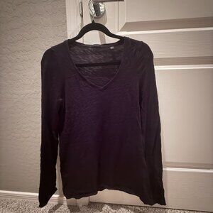 NWOT ATM Anthony Thomas Melillo | Long-Sleeve V-Neck Slub Tee | Black | Size: S
